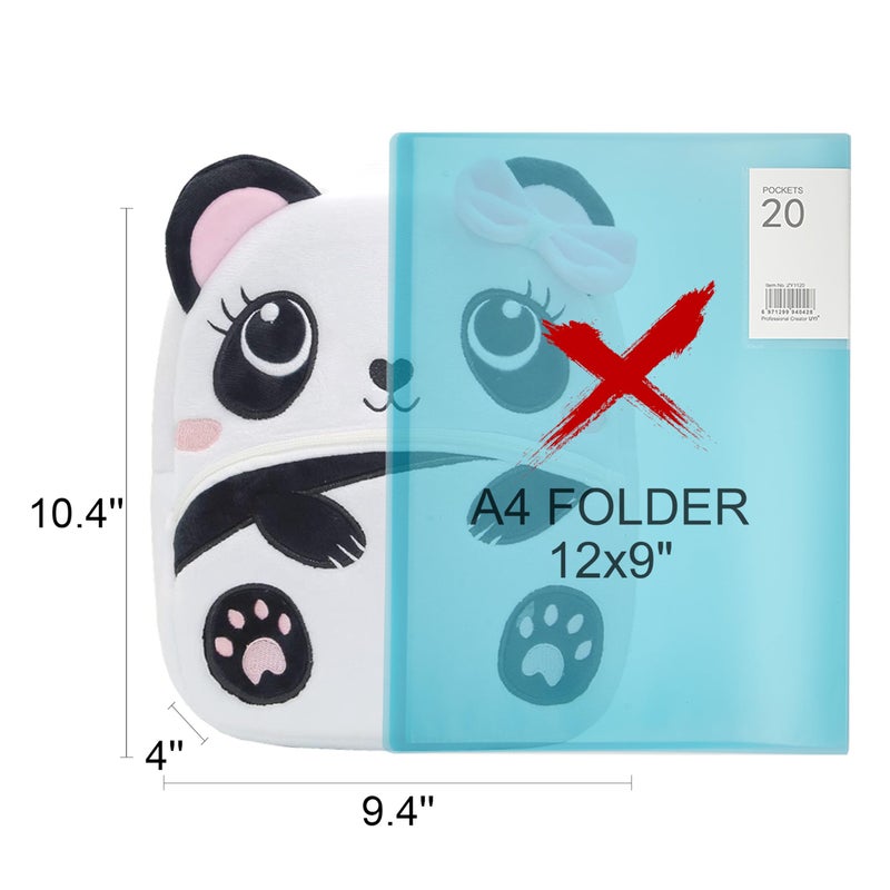 NICE CHOICE Cute Toddler Backpack Toddler Bag Plush Animal Cartoon Mini Travel Bag for Baby Girl Boy 2-6 Years(Cute Panda) - Image 2